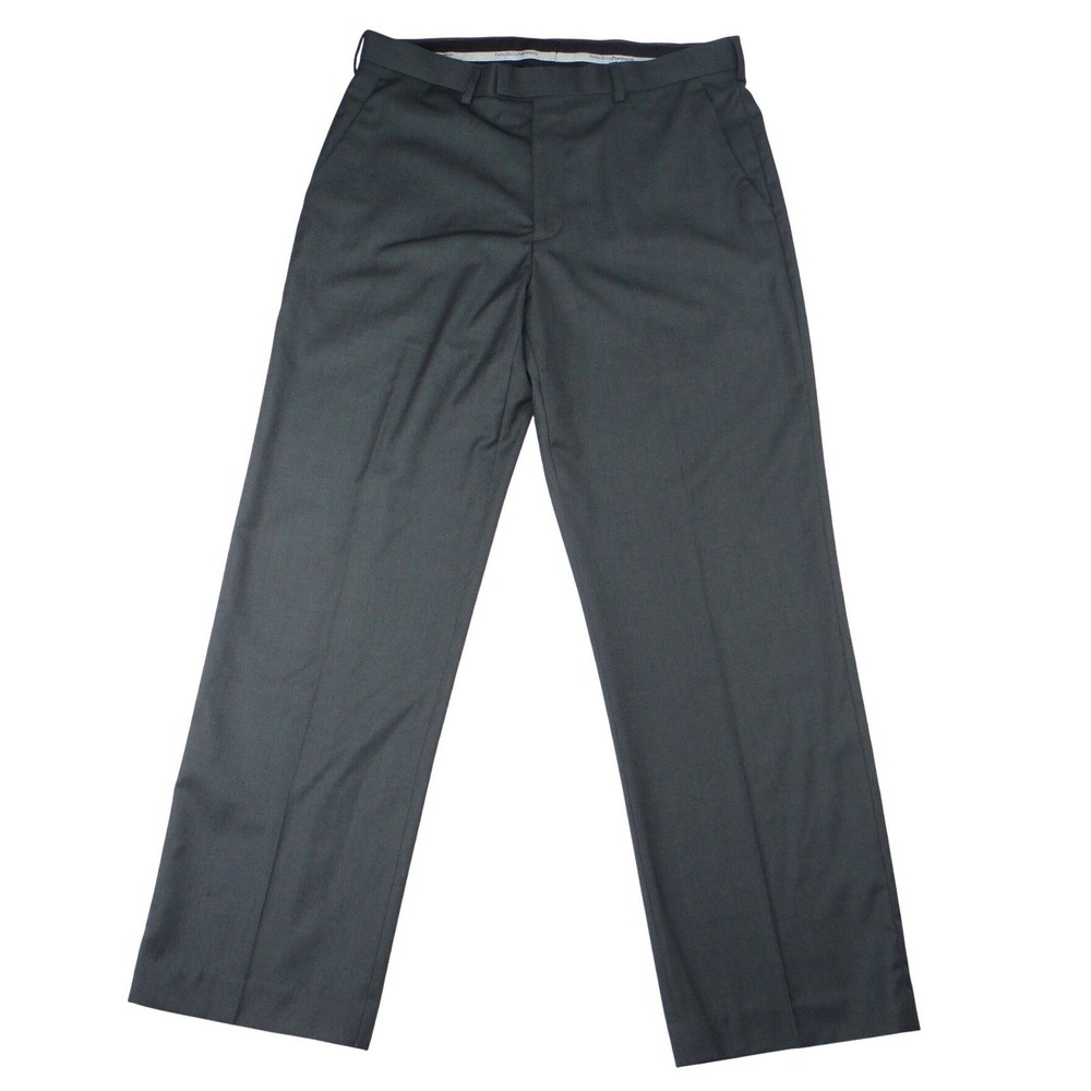 Easy Portfolio Classic Fit Men's Charcoal Gray Dress Pants 33x30‎ Wool Blend